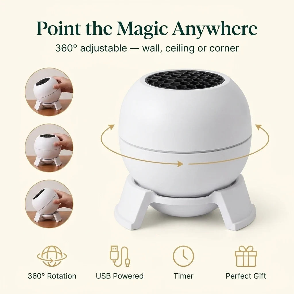 Pyzanto projector with 360 degree adjustable stand